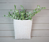 Woven White Wall Pocket Basket (17" Long x 14" Wide)
