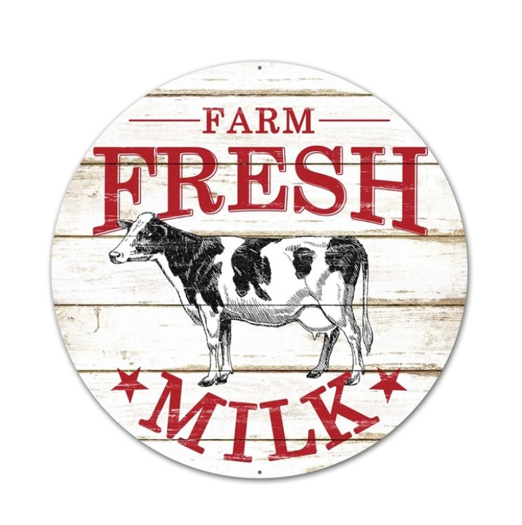 12"Dia Farm Fresh Milk Sign