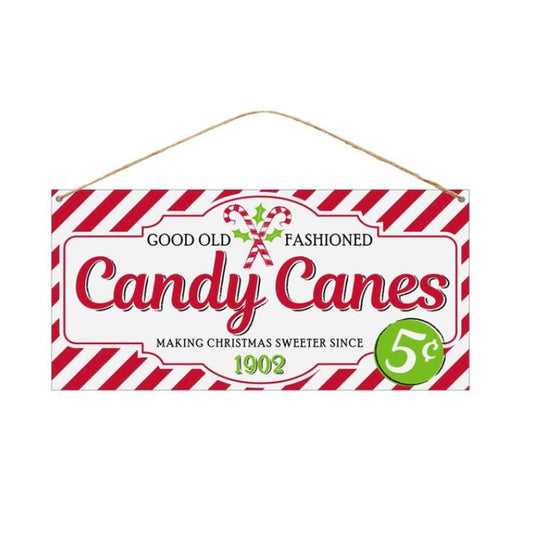 12"L x 6"H Tin Candy Canes