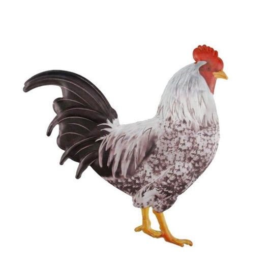 12"H x 11.75"L Metal/Embossed Rooster