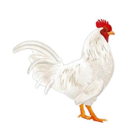 12"H x 11.75"L Metal/Embossed Rooster