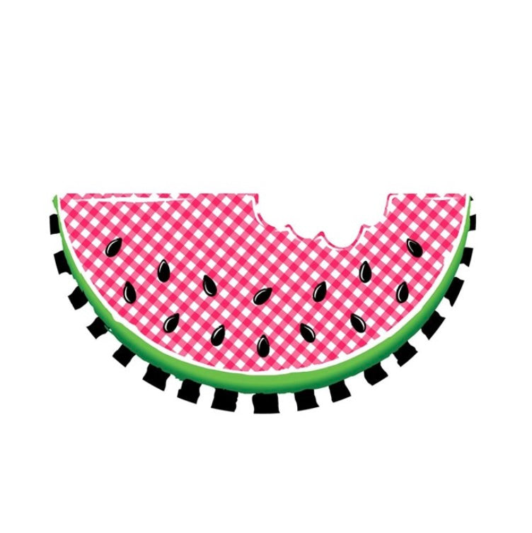 12"L X 6.25"H Metal Embossed Watermelon