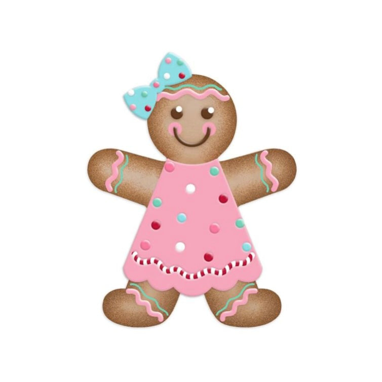 13"Hx10"L Metal Gingerbread Girl Sign