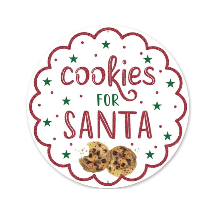 12"Dia Cookies For Santa/Glitter Sign