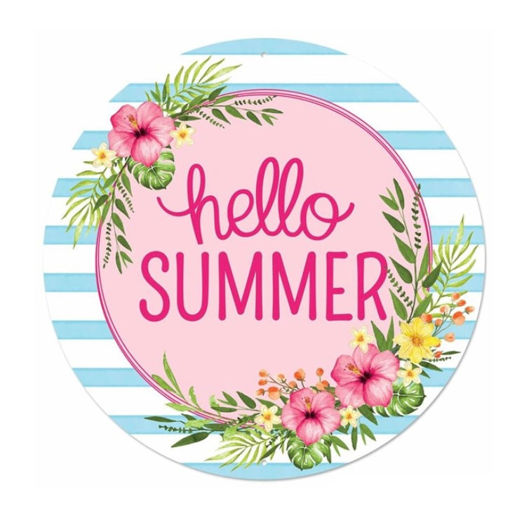 12"Dia Hello Summer Floral Wreath