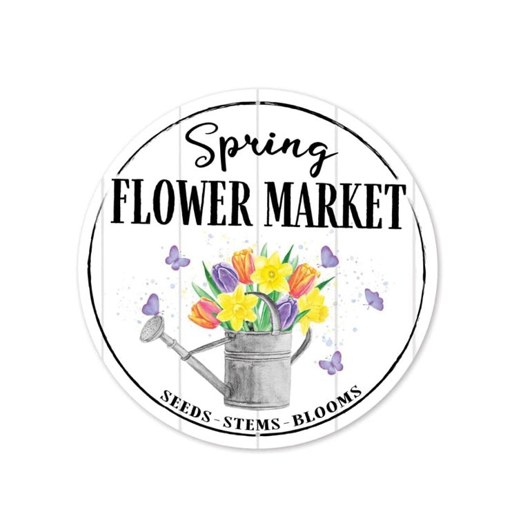 12"Dia Metal Spring Flower Market