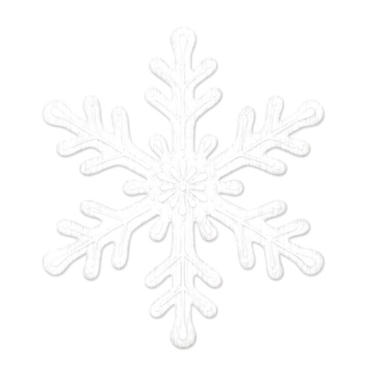 12"H x 10.5"L Metal/Embossed Snowflake