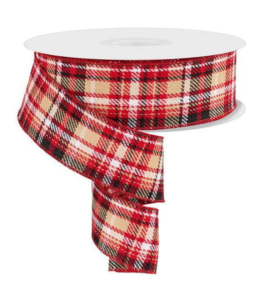 2.5" x 50yd Woven Plaid