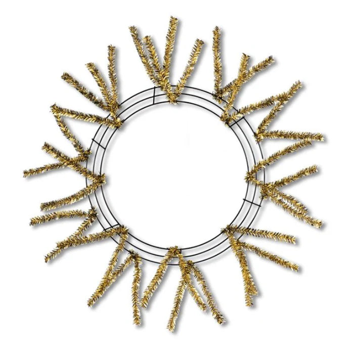 Holy Night Blue and Gold Mesh Wreath Kit