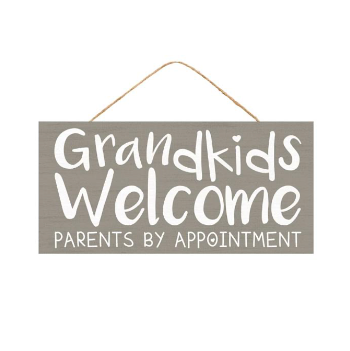 12.5"L x 6"H Grandkids Welcome Sign