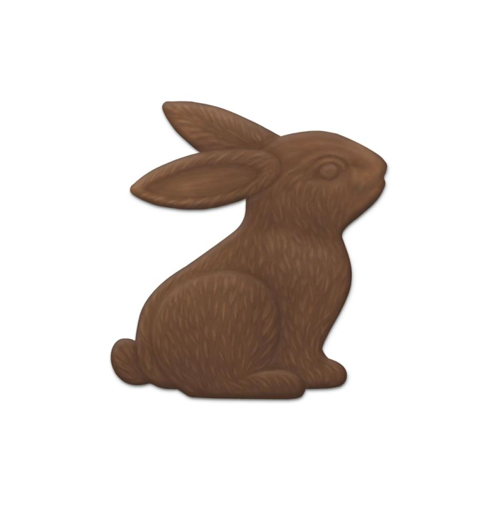 12"Hx11.2"L Metal Chocolate Bunny Sign