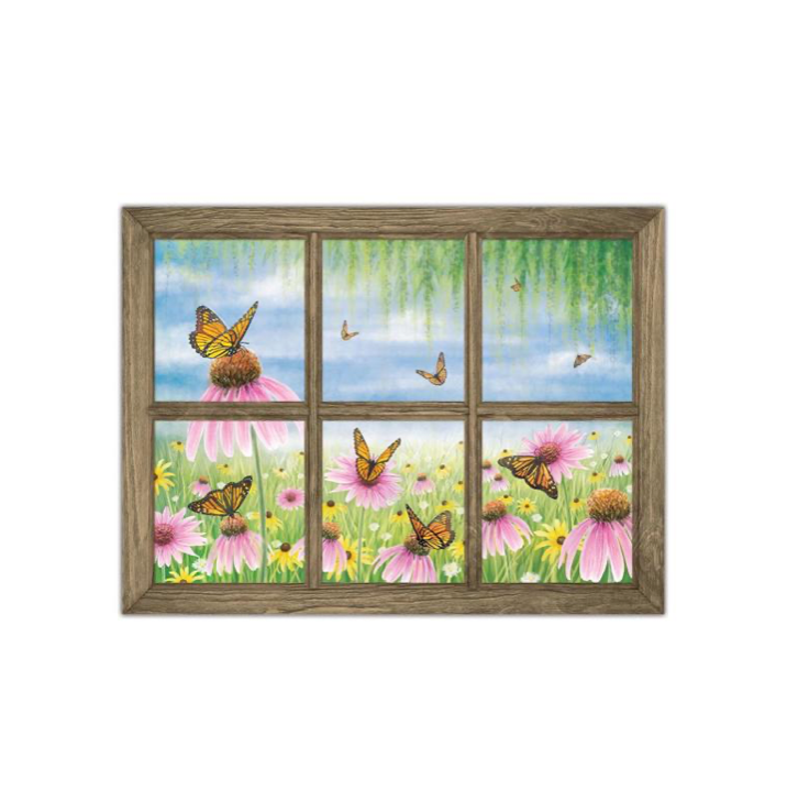 12.75"L x 9.5"H Butterfly Window Sign