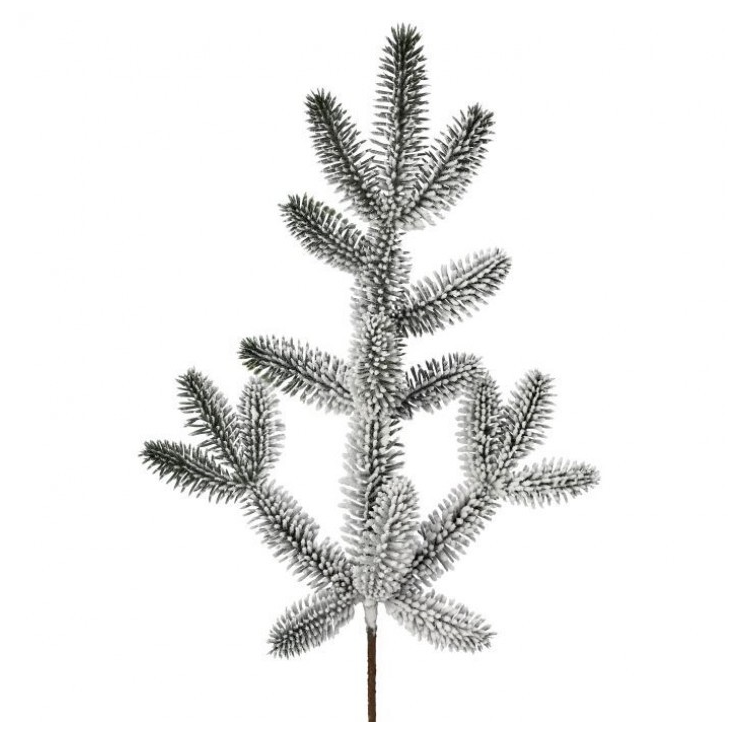 18"Plastic Snow Noble Fir Spray