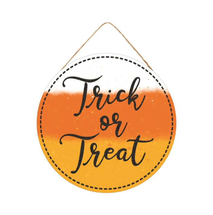 10.5"Dia Trick Or Treat Sign