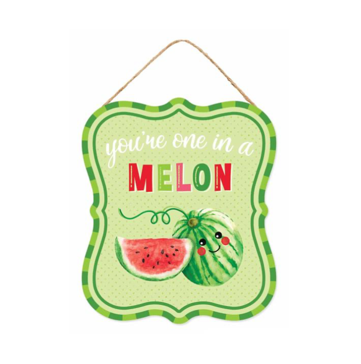 10.5"H x 9"L You're One in A Melon