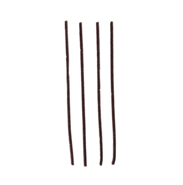 12"L x 6mm Chenille Stems (Brown Pipe Cleaners)