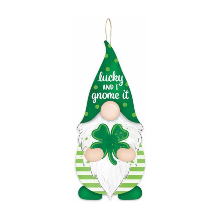 13.25"H X 5.75"L Lucky Gnome Shape