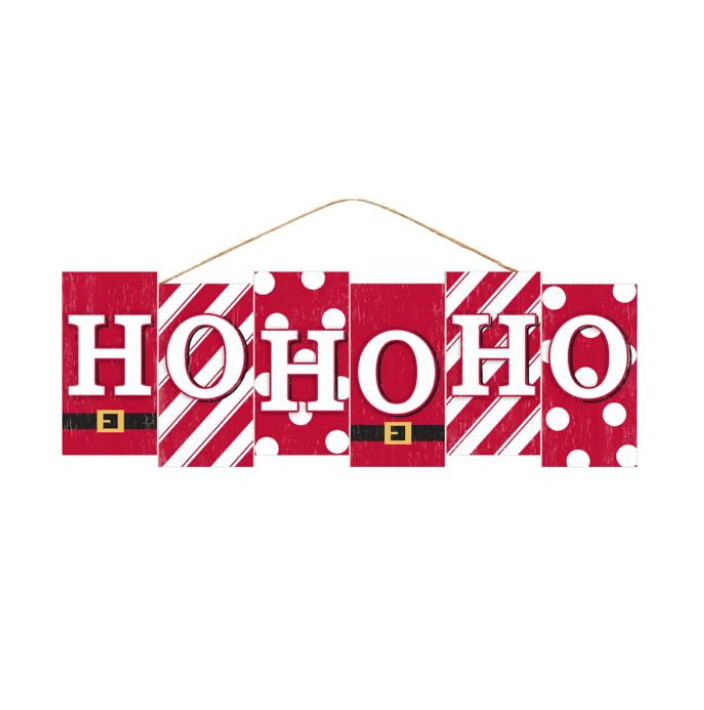 14"L x 4.75"H Hohoho Block Sign