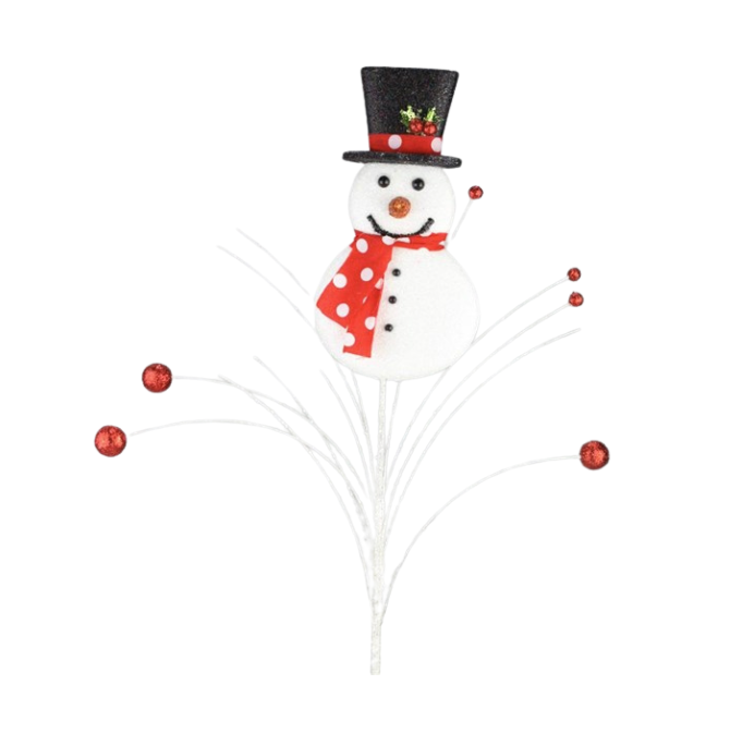 25"H Polka Dot/Snowman Spray