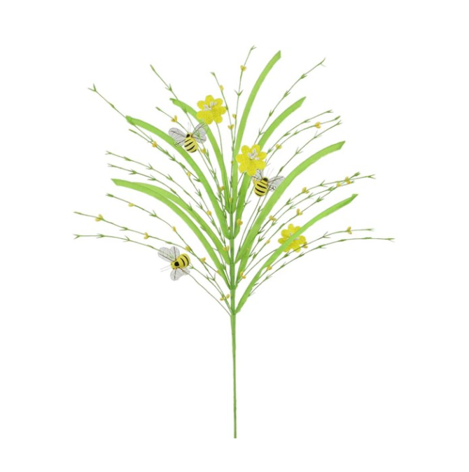 28"L Paper Grass/Pip Flower Bee Spray