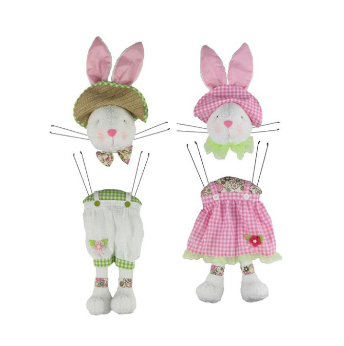 32"H Boy/Girl Bunny Decor Kit