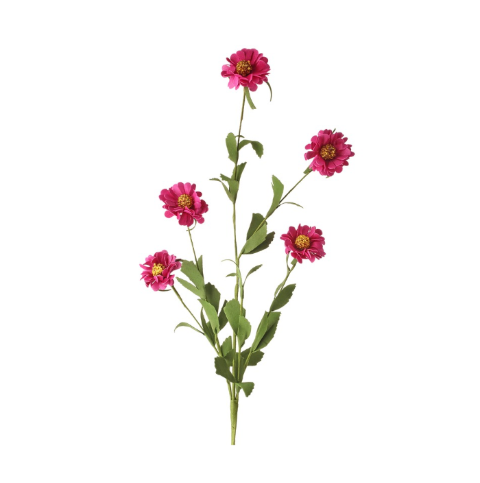 27" Foam Zinnia Spray X 5