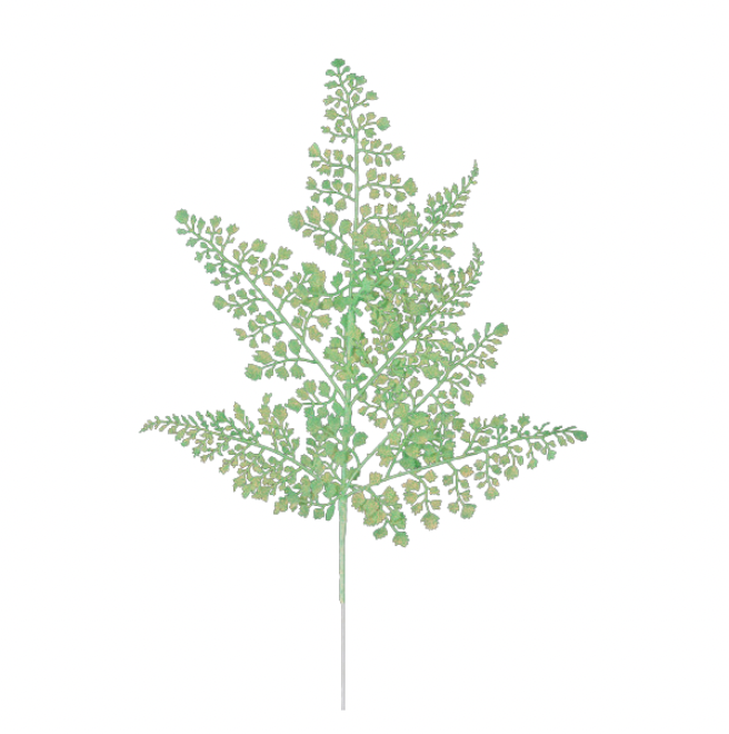 23"L Glitter Maidenhair Fern Spray (Mint Green)