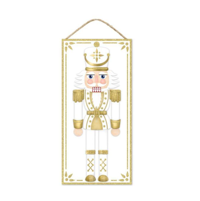 12.5"H Glitter Nutcracker Sign