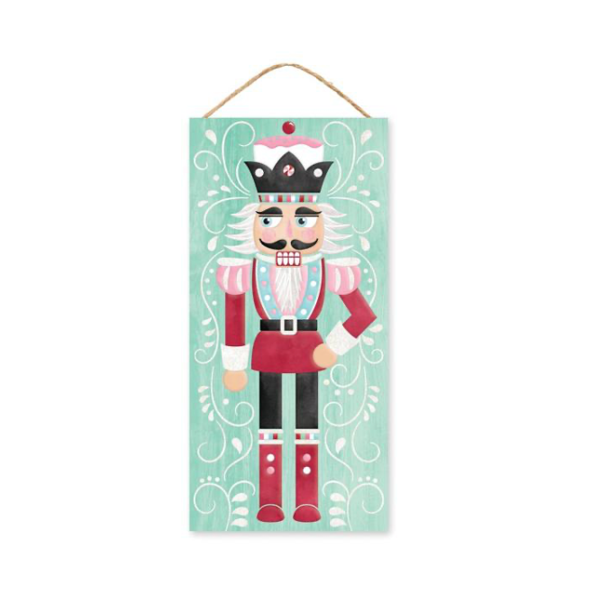 12.5"H x 6"L Glitter Nutcracker Sign