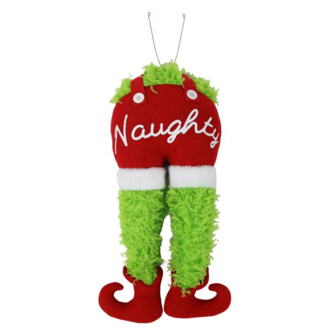 18"H "Naughty" Elf Decor Bottom