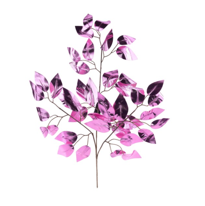 23"L Metallic Ficus Spray (Pink)