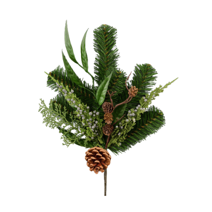 16"L Douglas Fir/Pinecone Spray