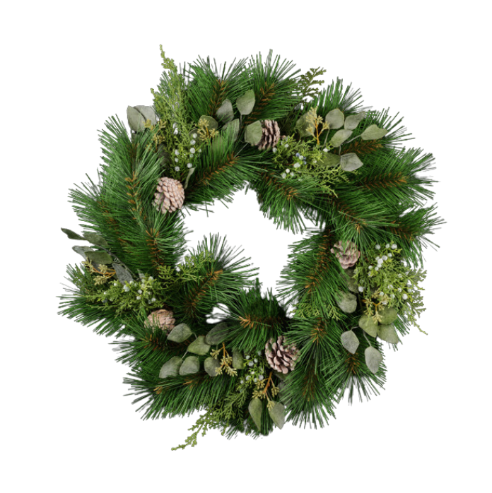 20"Dia Pine/Greenery/Pinecones Wreath