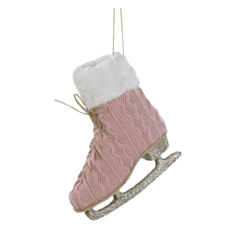 6.75"H x 6.25"L Fabric Skate Ornament