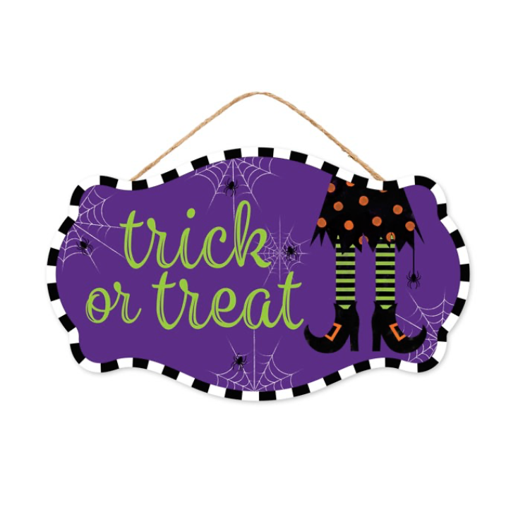 12.5"L x 7.5"H Trick Or Treat Sign