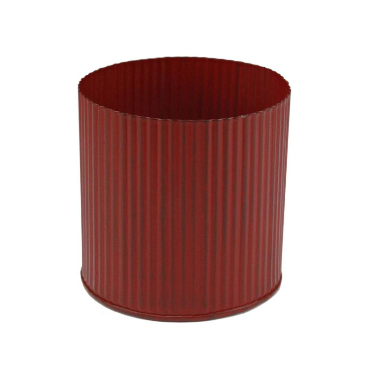 5"Dia x 6"H Tin Ribbed Cylinder