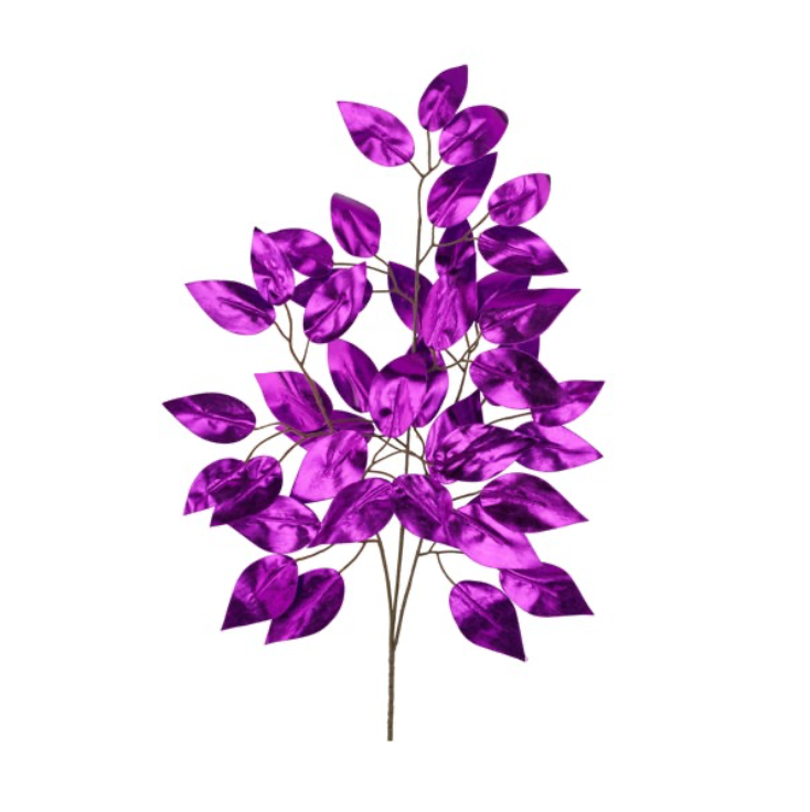 23"L Metallic Ficus Spray (Purple)