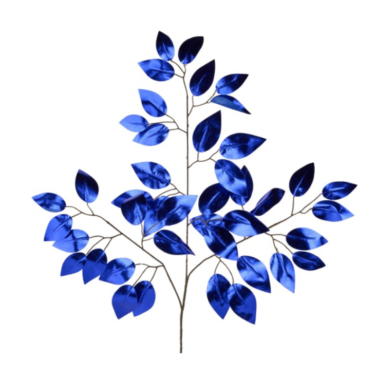 23"L Metallic Ficus Spray (Royal Blue)