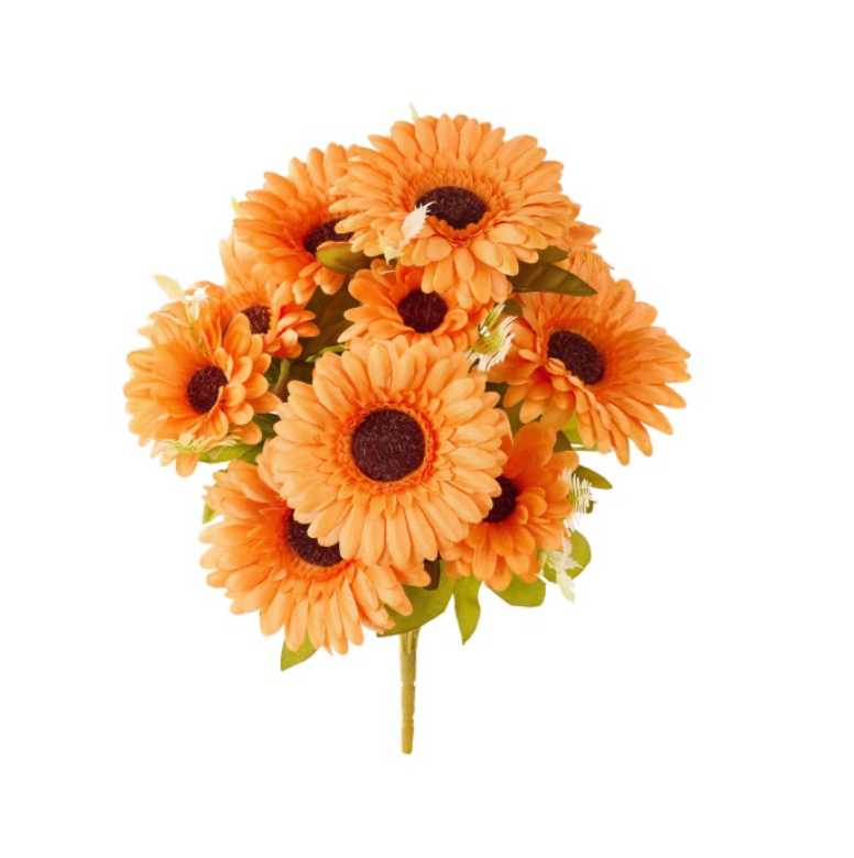 20"L Sunflower Bush x 11 (Golden Orange)