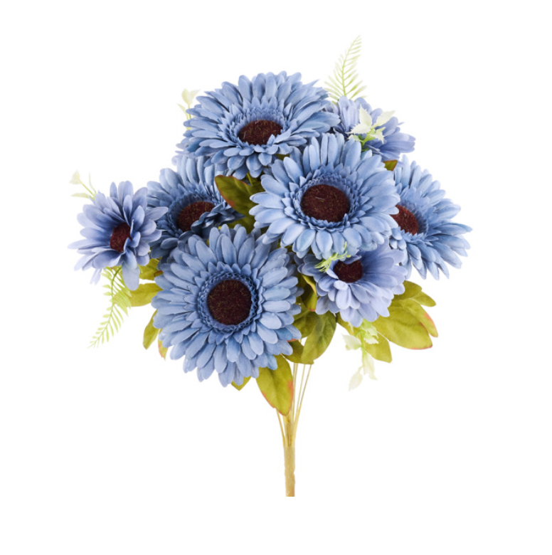 20"L Sunflower Bush x 11 (Smoke Blue)