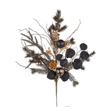 Black and Gold Poinsettia Wreath Kit