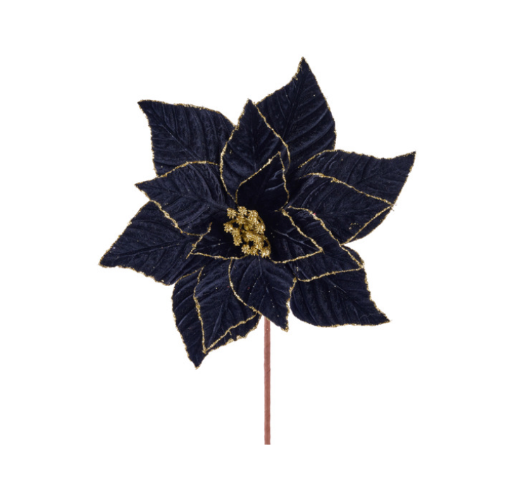 Black and Gold Poinsettia Wreath Kit