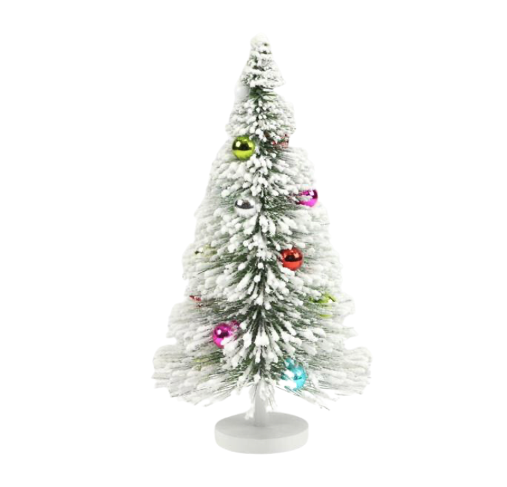 13"H x 7"Dia Snowy Christmas Tree