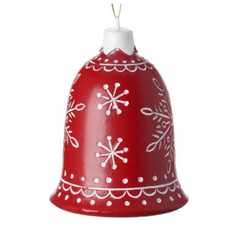 4.5"Resin Snowflake Bell Ornament