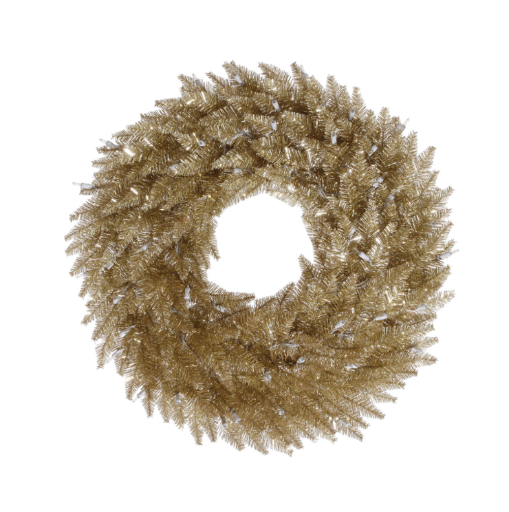 24" Champagne Fir Artificial Christmas Wreath Unlit (Champagne)