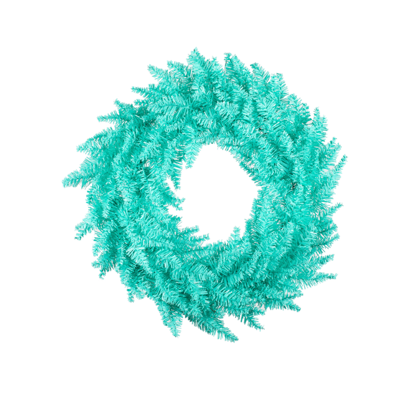 24" Aqua Fir Artificial Christmas Wreath Unlit (Aqua)