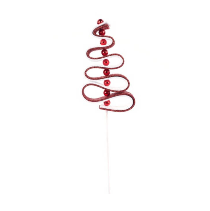 12"L Ribbon Candy Xmas Tree Stem