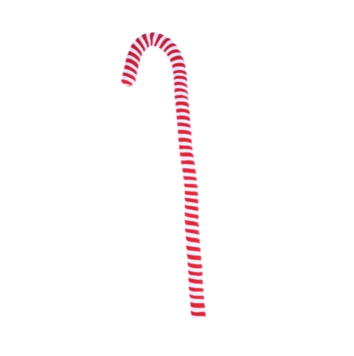 47"L Velvet/Foam Peppermint Stick, Wired