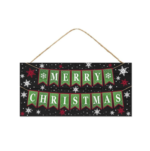 12.5"L x 6"H Merry Christmas Sign