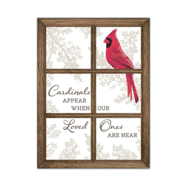 12.75"H x 9.5"L Cardinals Window Sign